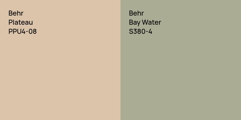 Behr Plateau vs. Behr Bay Water comparison