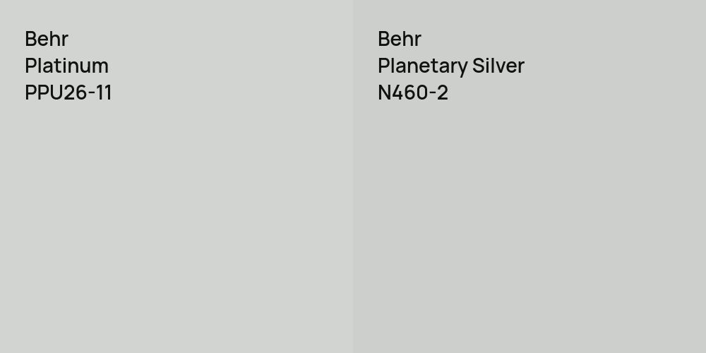 Behr Platinum vs. Behr Planetary Silver