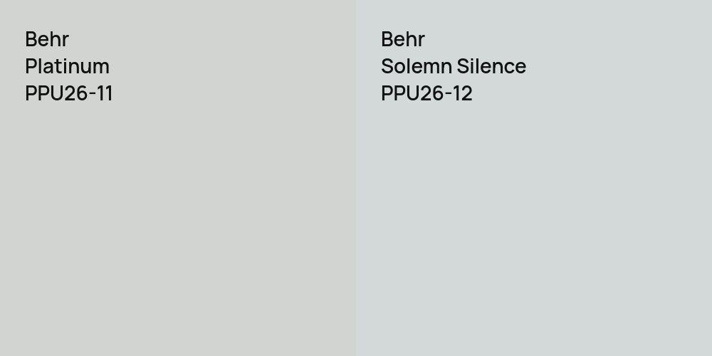 Behr Platinum vs. Behr Solemn Silence