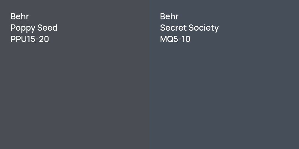 Behr Poppy Seed vs. Behr Secret Society