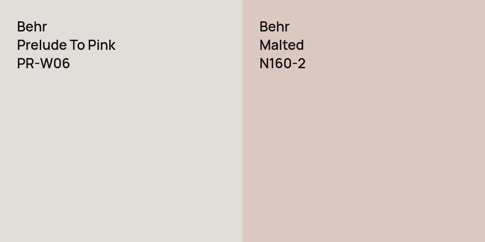 Behr Prelude To Pink vs. Behr Malted