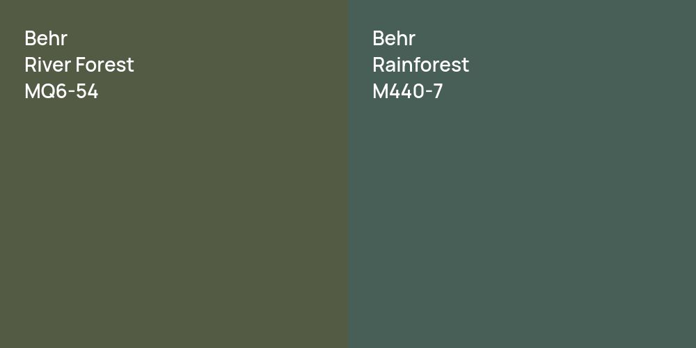 Behr River Forest vs. Behr Rainforest