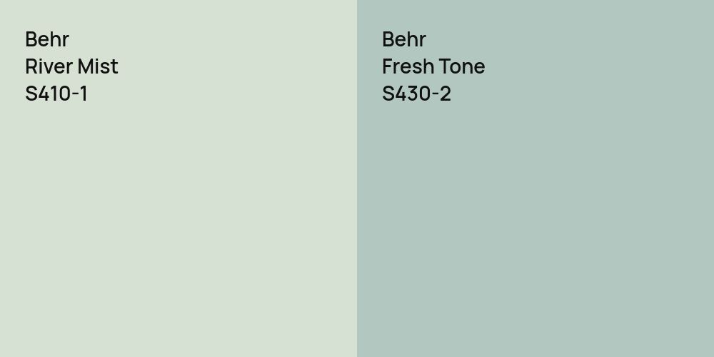 Behr River Mist vs. Behr Fresh Tone