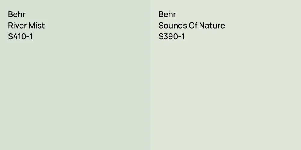 Behr River Mist vs. Behr Sounds Of Nature