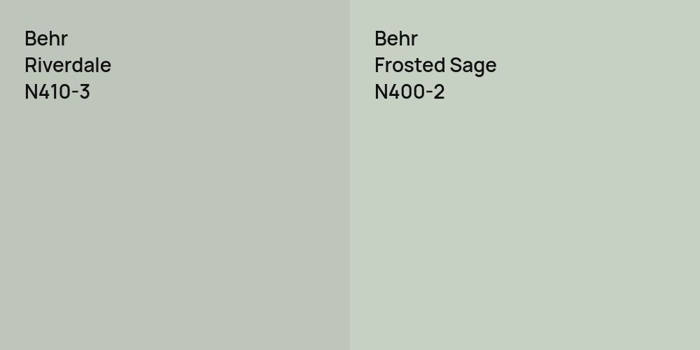 Behr Riverdale vs. Behr Frosted Sage