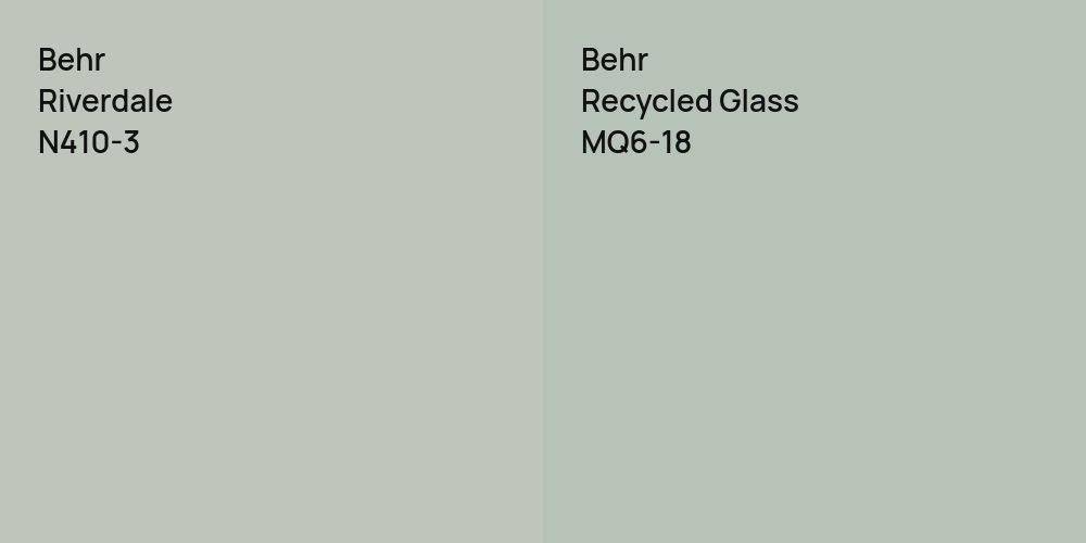 Behr Riverdale vs. Behr Recycled Glass