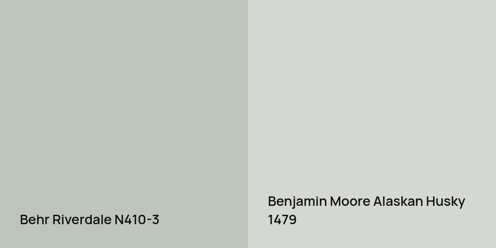 Behr Riverdale vs. Benjamin Moore Alaskan Husky