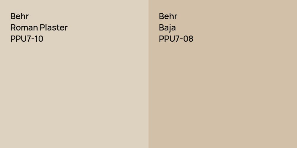 Behr Roman Plaster vs. Behr Baja