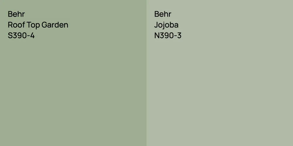 Behr Roof Top Garden vs. Behr Jojoba