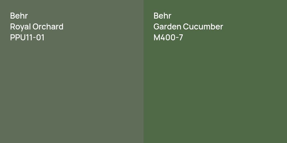 Behr Royal Orchard vs. Behr Garden Cucumber