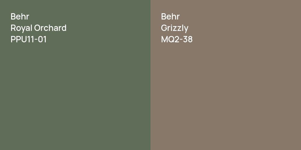 Behr Royal Orchard vs. Behr Grizzly