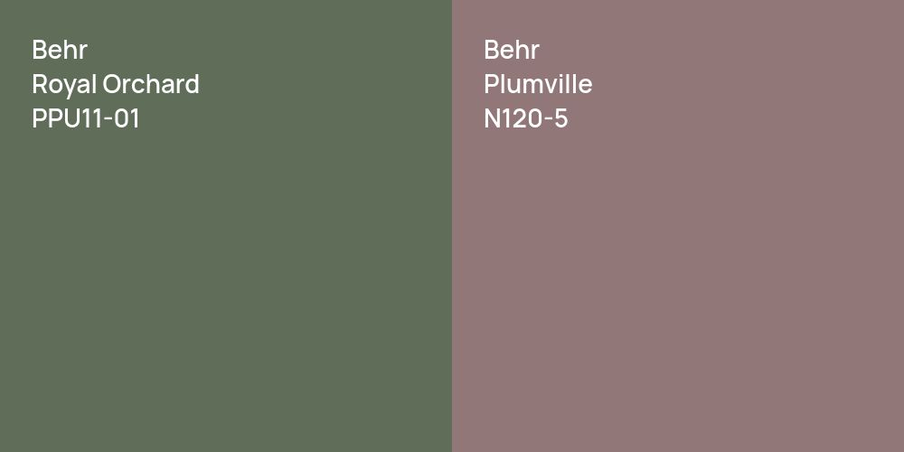 Behr Royal Orchard vs. Behr Plumville