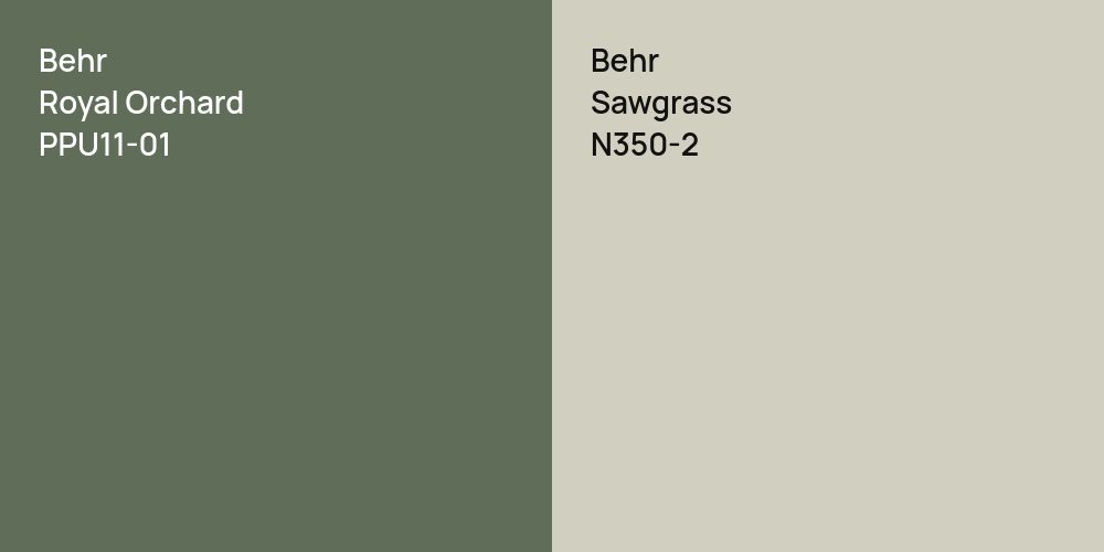 Behr Royal Orchard vs. Behr Sawgrass