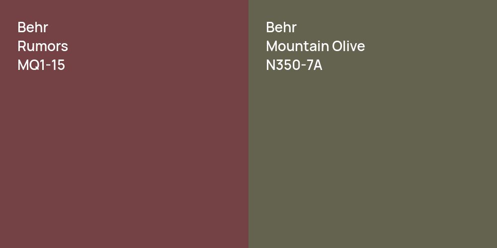 Behr Rumors vs. Behr Mountain Olive