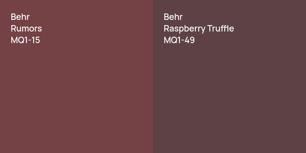 Behr Rumors vs. Behr Raspberry Truffle