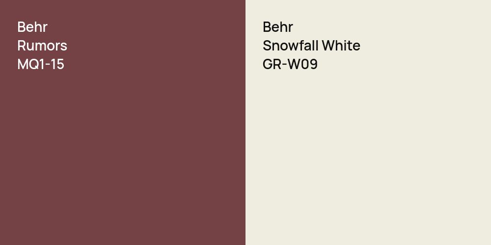 Behr Rumors vs. Behr Snowfall White