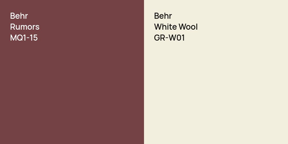 Behr Rumors vs. Behr White Wool