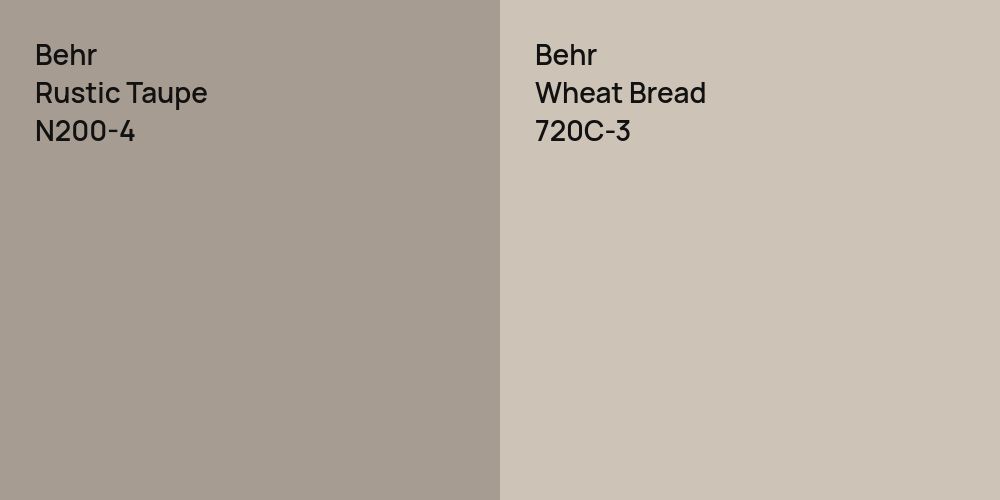 Behr Rustic Taupe vs. Behr Wheat Bread