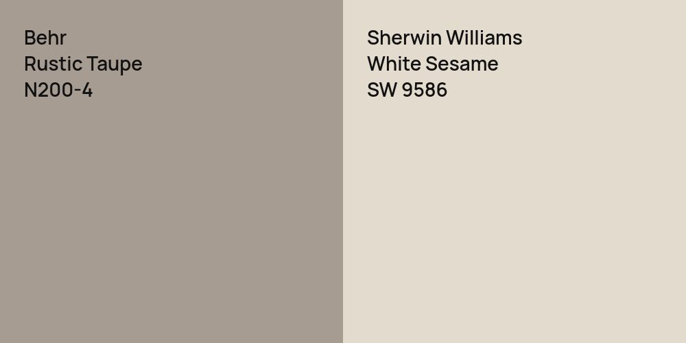 Behr Rustic Taupe vs. Sherwin Williams White Sesame