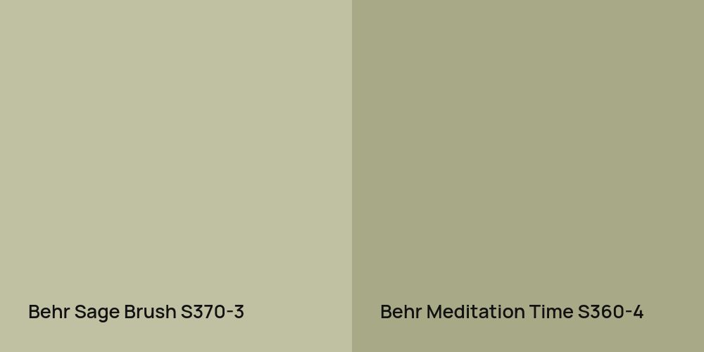 Behr Sage Brush vs. Behr Meditation Time