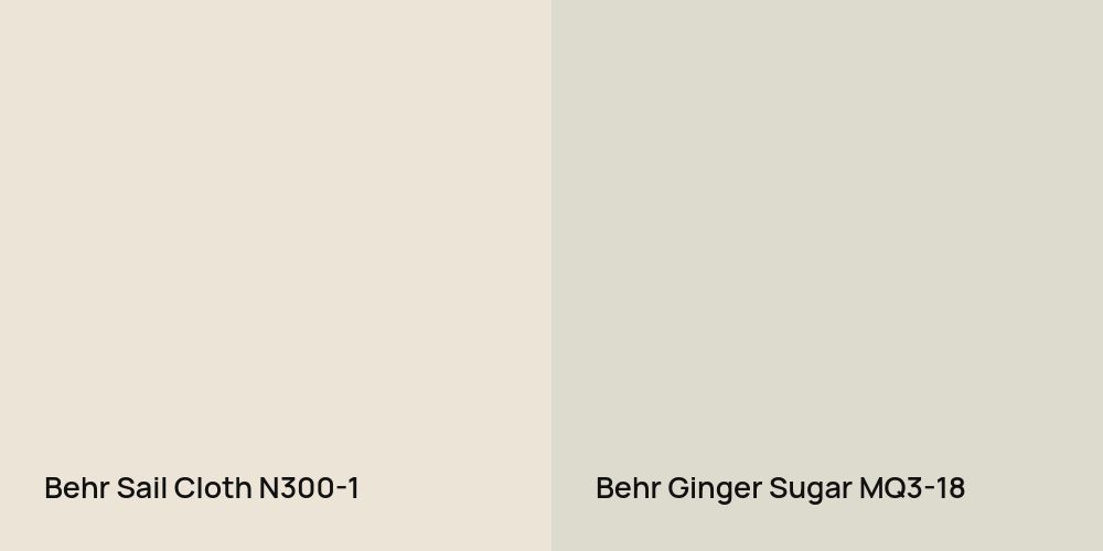 Behr Sail Cloth vs. Behr Ginger Sugar