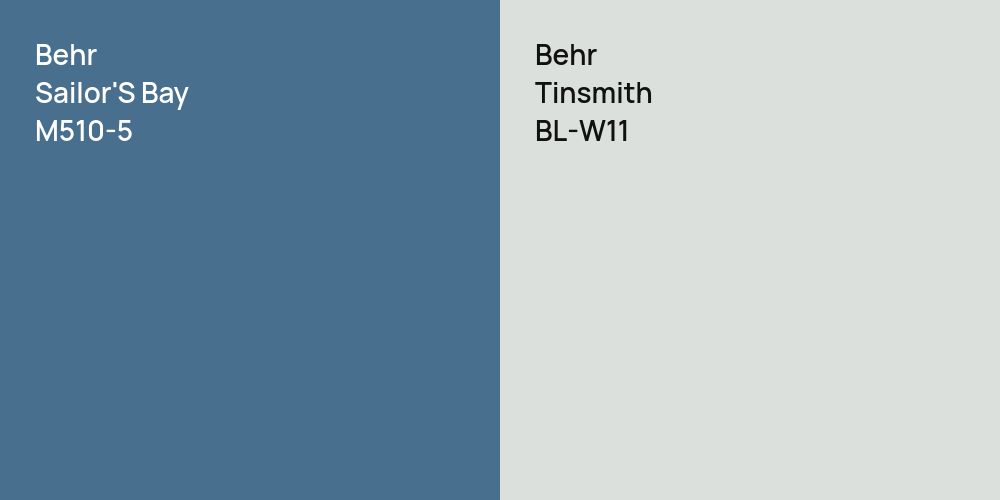 Behr Sailor'S Bay vs. Behr Tinsmith