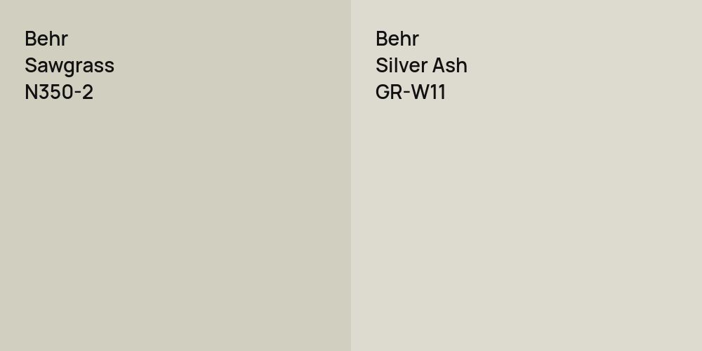 Behr Sawgrass vs. Behr Silver Ash