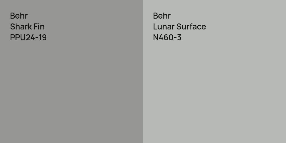 Behr Shark Fin vs. Behr Lunar Surface