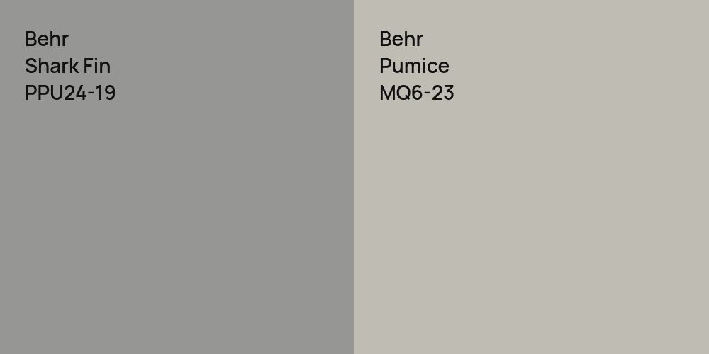 Behr Shark Fin vs. Behr Pumice