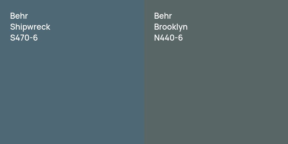 Behr Shipwreck vs. Behr Brooklyn