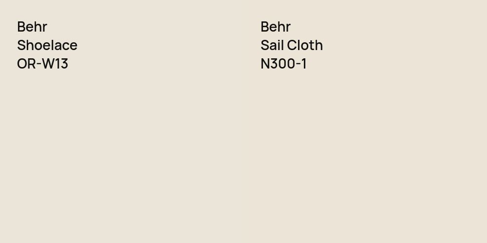 Behr Shoelace vs. Behr Sail Cloth