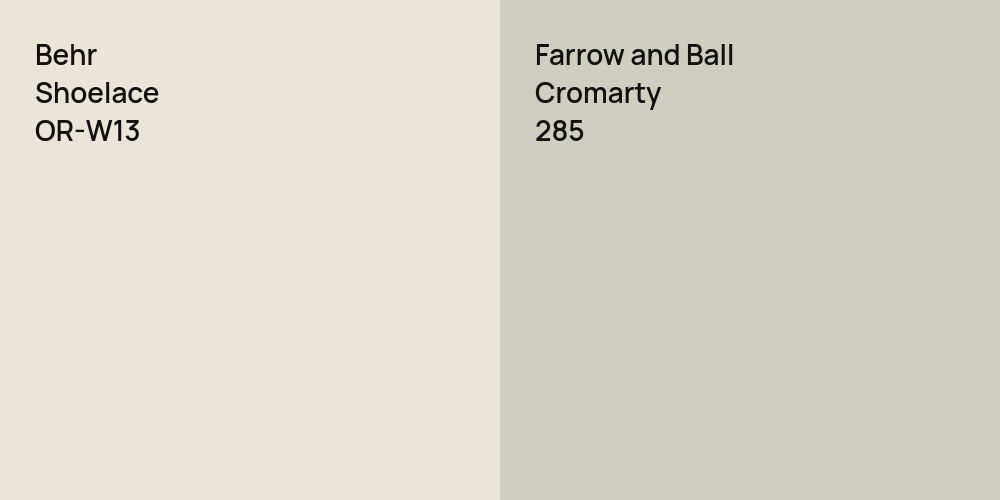 Behr Shoelace vs. Farrow and Ball Cromarty