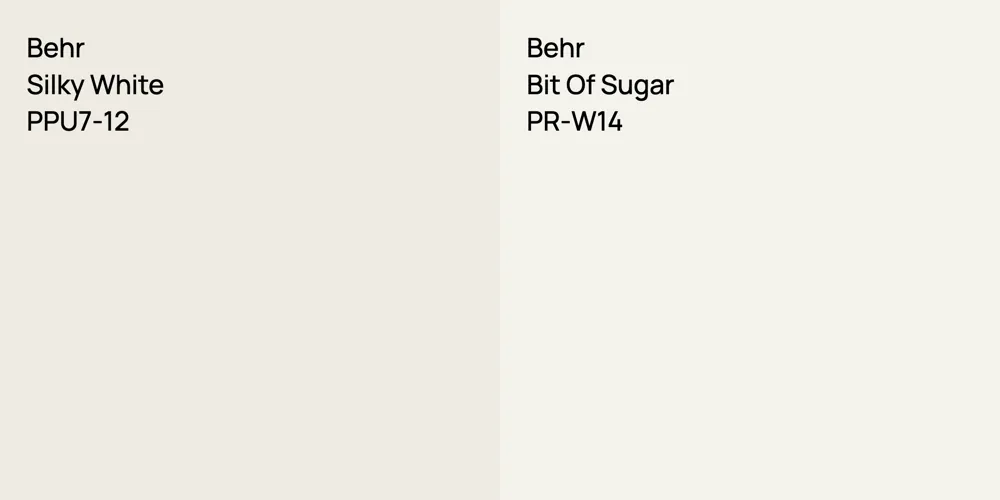 Behr Silky White vs. Behr Bit Of Sugar