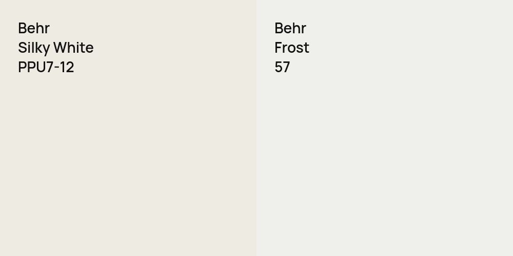 Behr Silky White vs. Behr Frost