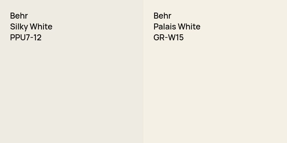 Behr Silky White vs. Behr Palais White