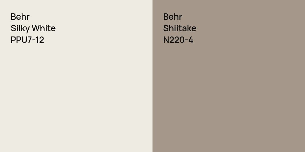 Behr Silky White vs. Behr Shiitake