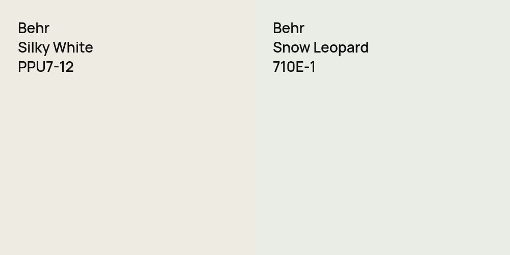 Behr Silky White vs. Behr Snow Leopard