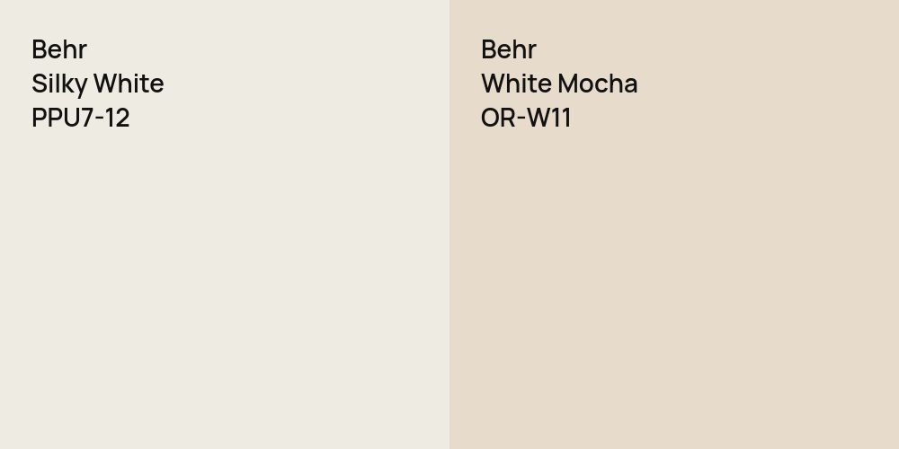 Behr Silky White vs. Behr White Mocha