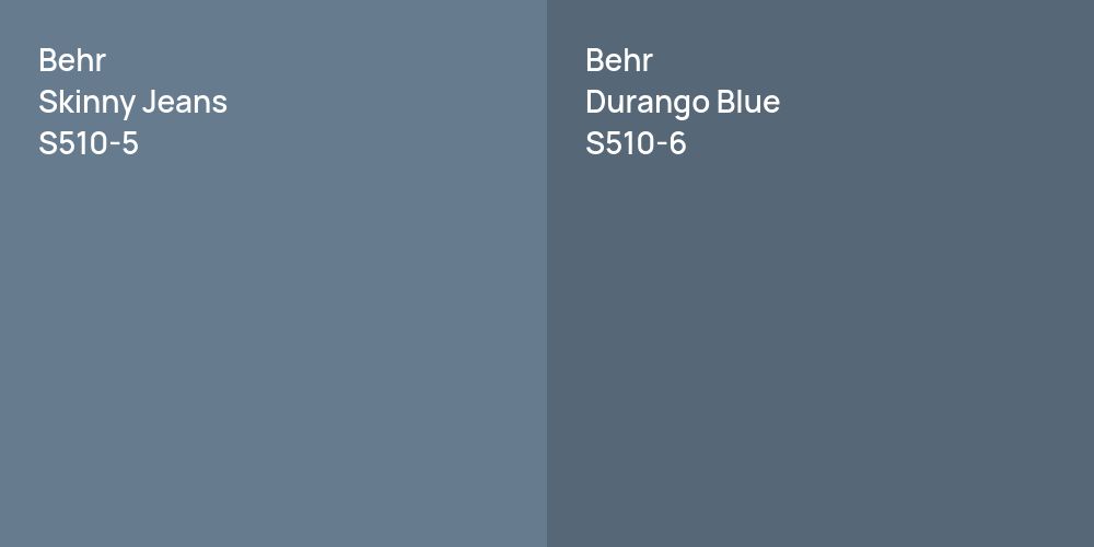 Behr Skinny Jeans vs. Behr Durango Blue