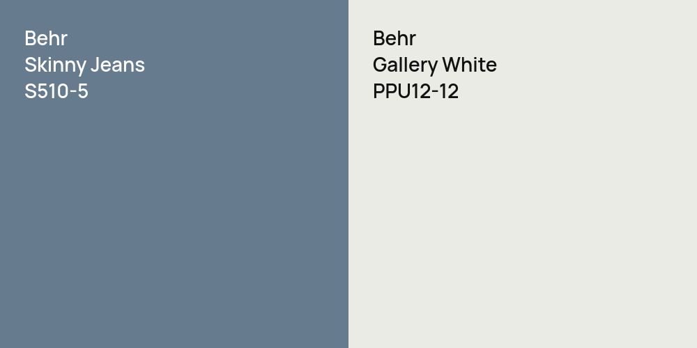 Behr Skinny Jeans vs. Behr Gallery White