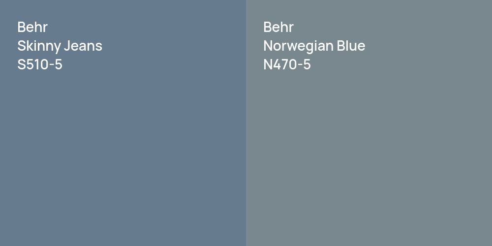 Behr Skinny Jeans vs. Behr Norwegian Blue