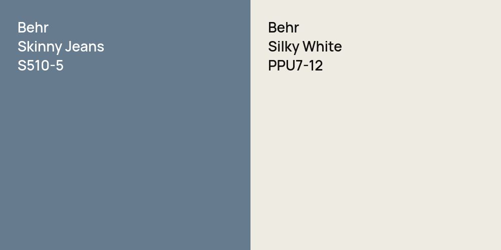 Behr Skinny Jeans vs. Behr Silky White