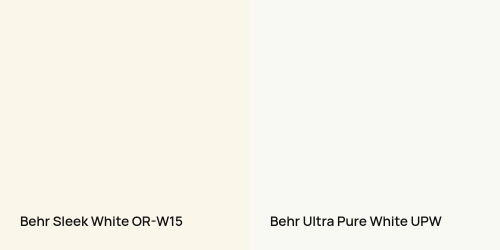 Behr Sleek White vs. Behr Ultra Pure White