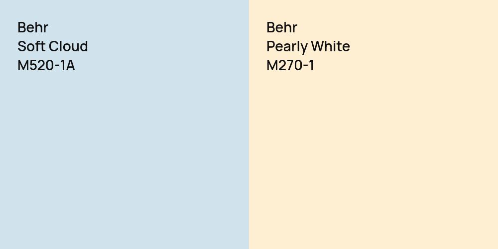 Behr Soft Cloud vs. Behr Pearly White