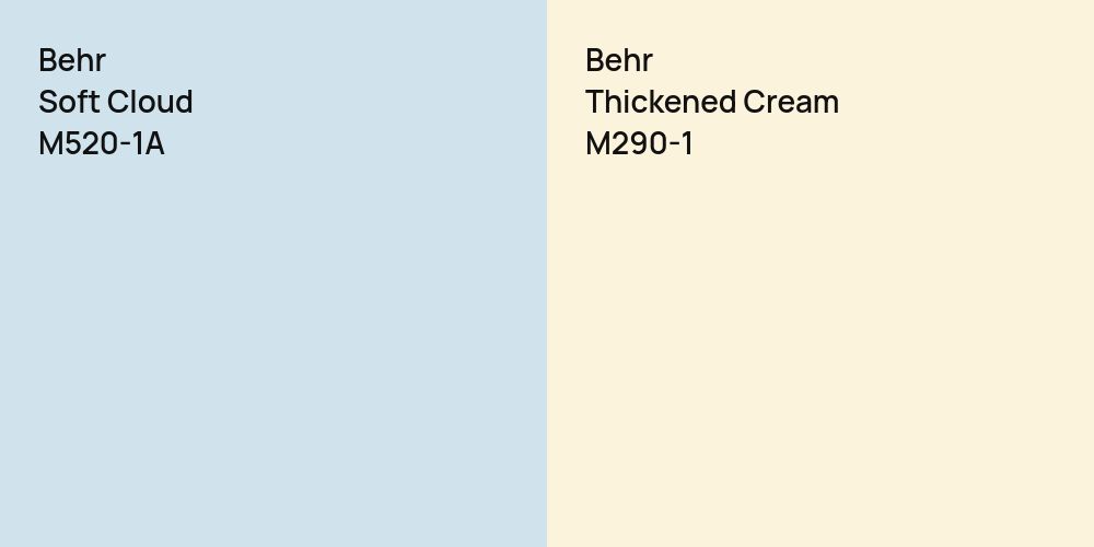 Behr Soft Cloud vs. Behr Thickened Cream