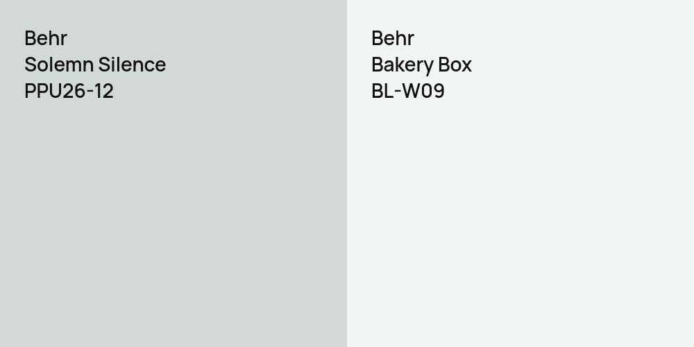 Behr Solemn Silence vs. Behr Bakery Box