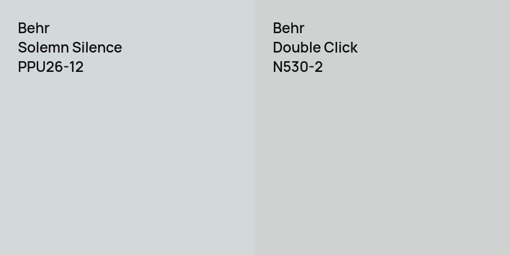 Behr Solemn Silence vs. Behr Double Click