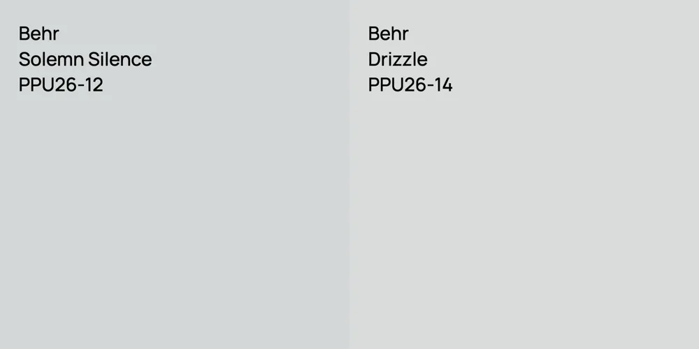 Behr Solemn Silence vs. Behr Drizzle