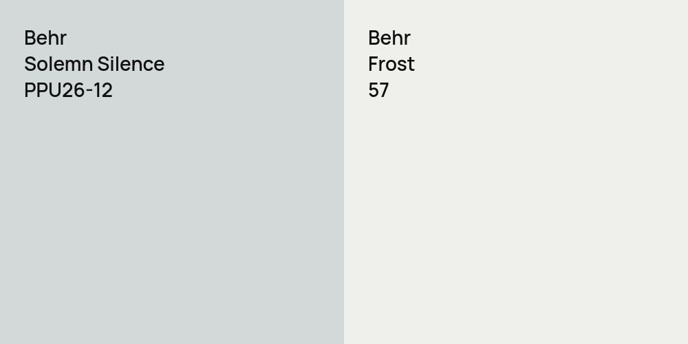 Behr Solemn Silence vs. Behr Frost