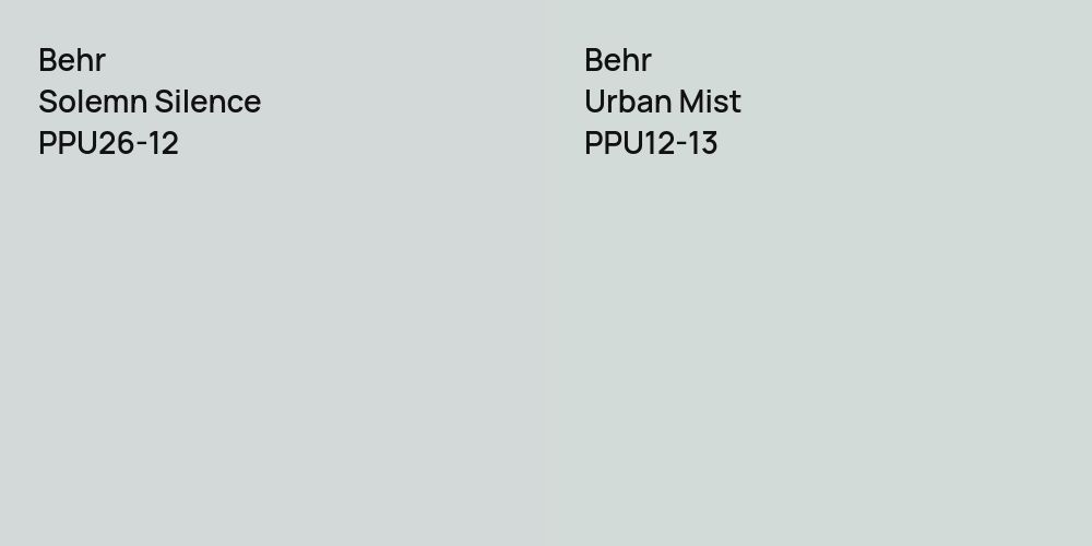 Behr Solemn Silence vs. Behr Urban Mist